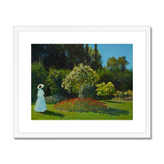 Lady in the garden Framed & Mounted Print