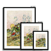 Houses and Figure Framed & Mounted Print