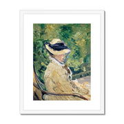 Madame Manet (Suzanne Leenhoff) at Bellevue Framed & Mounted Print