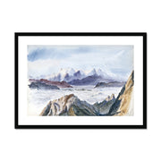 Iselle from Mount Pilatus from Splendid Mountain Watercolours Sketchbook Framed & Mounted Print