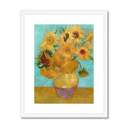 Vase with Twelve Sunflowers Framed & Mounted Print