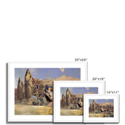 Landscape of the Moon's First Quarter Framed & Mounted Print