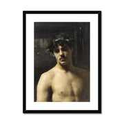 Man Wearing Laurels Framed & Mounted Print