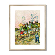 Houses and Figure Framed & Mounted Print