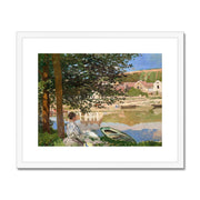 On the Bank of the Seine, Bennecourt Framed & Mounted Print