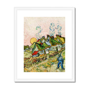Houses and Figure Framed & Mounted Print