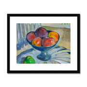 Fruit Dish on a Garden Chair Framed & Mounted Print
