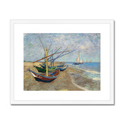 Fishing Boats on the Beach at Saintes-Maries Framed & Mounted Print