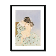 Mother’s Kiss illustration Framed & Mounted Print