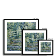 Water Lilies and Japanese Bridge Framed & Mounted Print