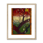 Bloeiende pruimenboomgaard- naar Hiroshige Framed & Mounted Print