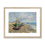 Fishing Boats on the Beach at Saintes-Maries Framed & Mounted Print