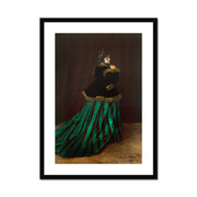 Camille (The Woman in the Green Dress) Framed & Mounted Print