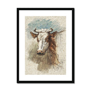 Head of a Cow, Étretat Framed & Mounted Print