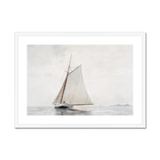 Sailing off Gloucester Framed & Mounted Print