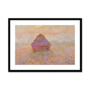 Grainstack, Sun in the Mist Framed & Mounted Print
