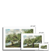 Girl Picking Apple Blossoms  Framed & Mounted Print