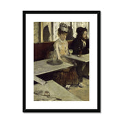 In a Café Framed & Mounted Print