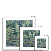 Water Lilies and Japanese Bridge Framed & Mounted Print