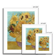 Vase with Twelve Sunflowers Framed & Mounted Print