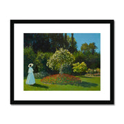 Lady in the garden Framed & Mounted Print
