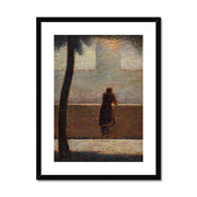 Man Leaning on a Parapet Framed & Mounted Print