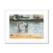 Boys Wading Framed & Mounted Print