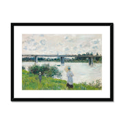 The Promenade with the Railroad Bridge, Argenteuil (1874) Framed & Mounted Print