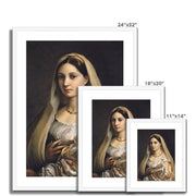 Woman with a veil Framed & Mounted Print