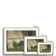 Grassy Riverbank Framed & Mounted Print