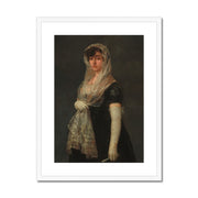 Young Lady Wearing a Mantilla and Basquina Framed & Mounted Print
