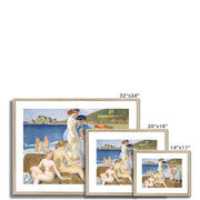 Bathers in Perros Guirec Framed & Mounted Print
