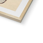 Woman, Full-Length Portrait, Standing, Facing Left, Holding Fan in Right Hand, Wearing Kimono with Check Design Framed & Mounted Print