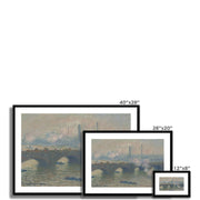 Waterloo Bridge, Gray Day Framed & Mounted Print
