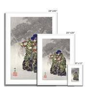 Actors in the Noh theater play Eboshiori 2 Framed & Mounted Print
