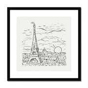 View of the Eiffel Tower in Paris Framed & Mounted Print