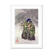 Actors in the Noh theater play Eboshiori 2 Framed & Mounted Print