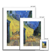 Café Terrace at Night Framed & Mounted Print