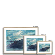 Aesthetic cloud painting background Framed & Mounted Print