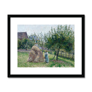 Apple trees in Eragny, sunny morning Framed & Mounted Print