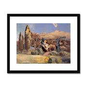 Landscape of the Moon's First Quarter Framed & Mounted Print