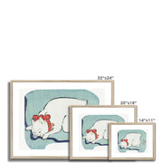 Japanese white cat Framed & Mounted Print