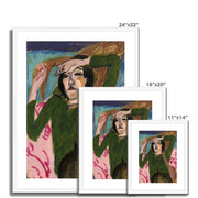 Woman in the Green Blouse Framed & Mounted Print