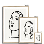Woman's head Framed & Mounted Print