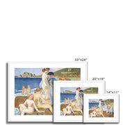 Bathers in Perros Guirec Framed & Mounted Print