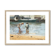 Boys Wading Framed & Mounted Print