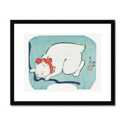 Japanese white cat Framed & Mounted Print