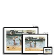 Boys Wading Framed & Mounted Print