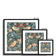 Strawberry Thief Pattern Framed & Mounted Print