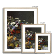 Still Life with Flowers and Fruit Framed & Mounted Print